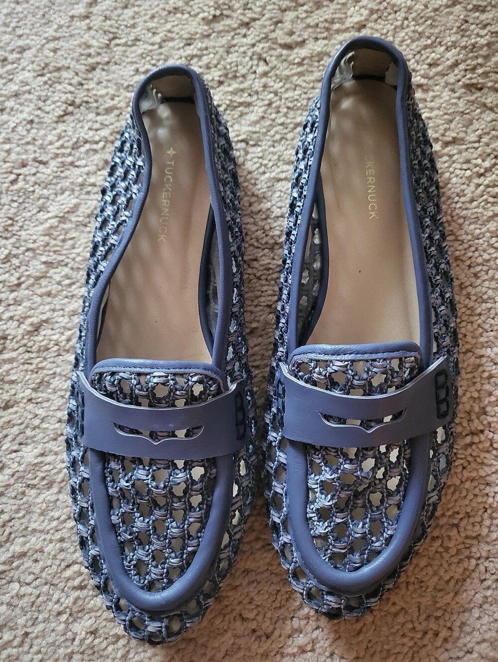 Tuckernuck Navy Blue Woven Loafers